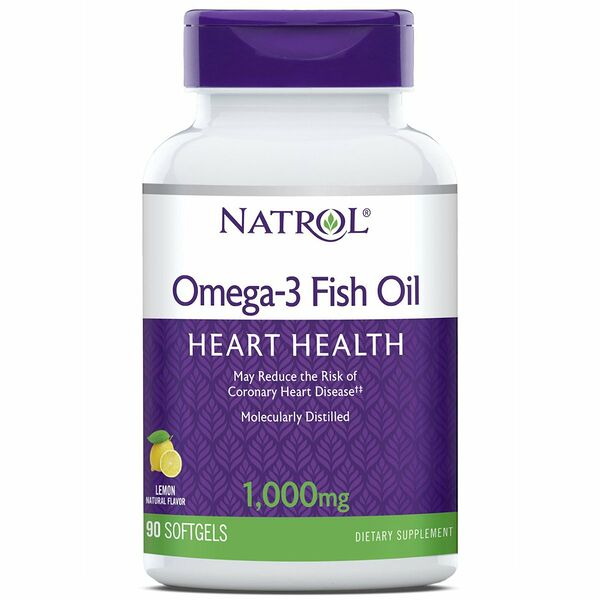 Natrol Omega-3 Fish Oil капсулы 1000 мг лимон 90 шт.