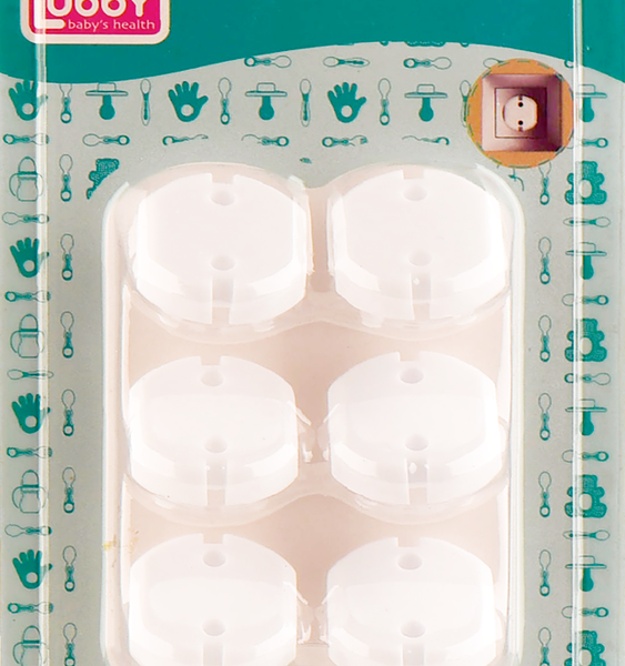 Заглушки для розеток LUBBY большие, Арт. 13582, 6шт