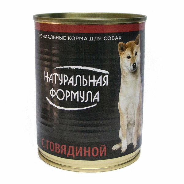 Консервы для собак с говядиной ТМ Натуральная Формула