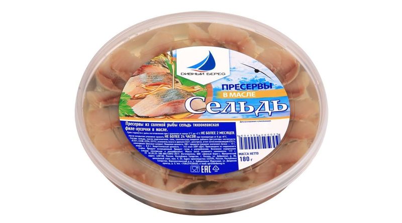 

Сельдь Дивный берег филе-кусочки в масле 180 г