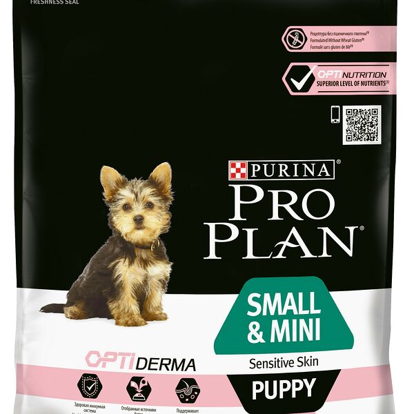 Pro Plan Small & Mini Puppy Sensitive Skin корм для щенков мелких и карликовых пород Лосось