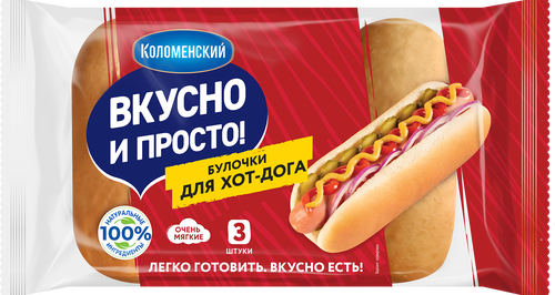

Булочка для хот-дога Коломенский 3*60 г