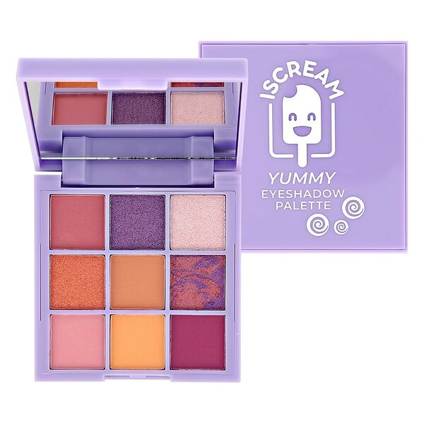 Палетка теней для век `ISCREAM` YUMMY тон 01 blackberry 9.4 г
