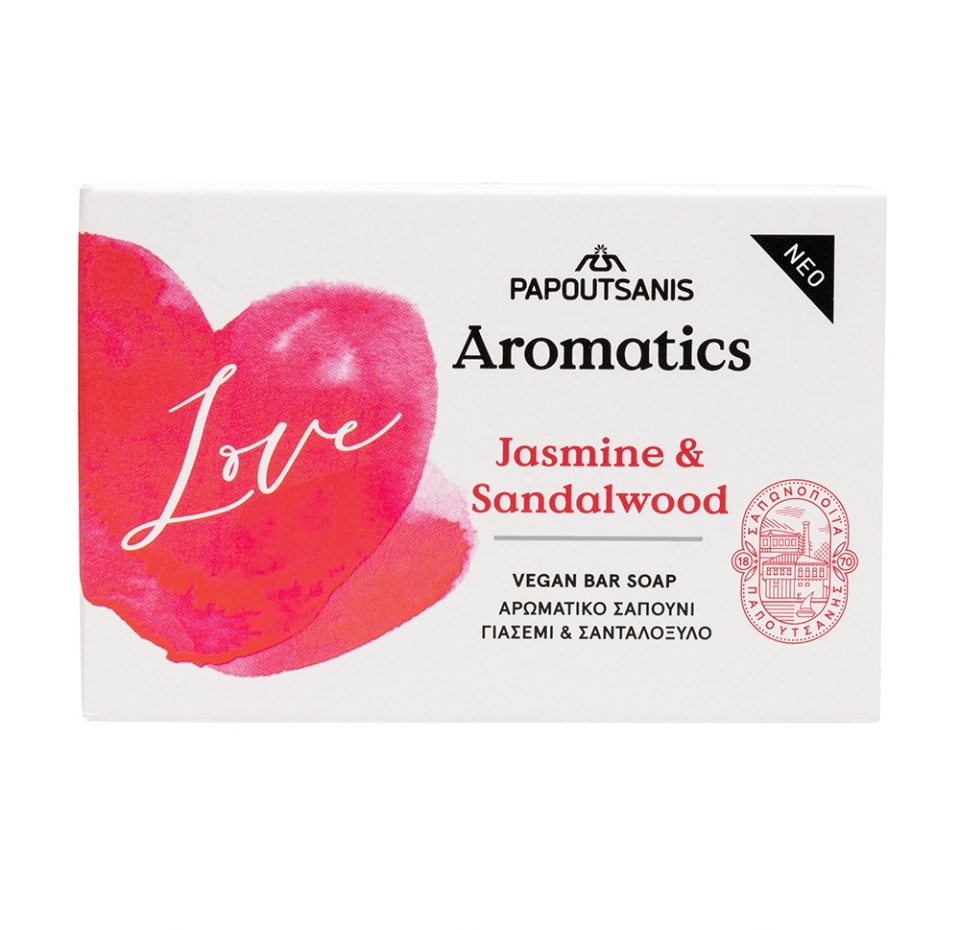 

Мыло кусковое Aromatics Love жасмин и сандаловое дерево 100г, Греция