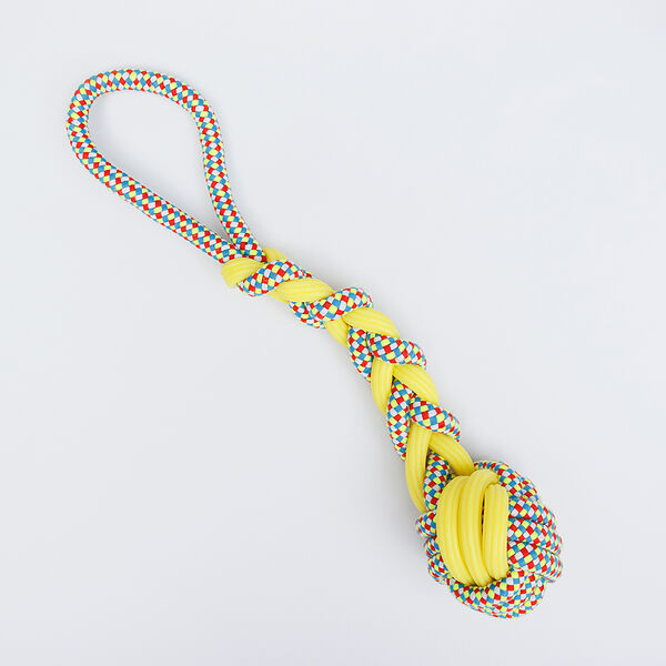 Игрушка для собак Rurri Мяч на веревке, 41 см