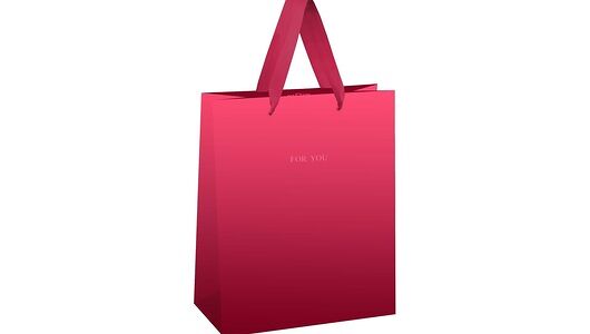 Пакет подарочный Meshu Duotone Magenta gradient 26х32х12 см матовая ламинация