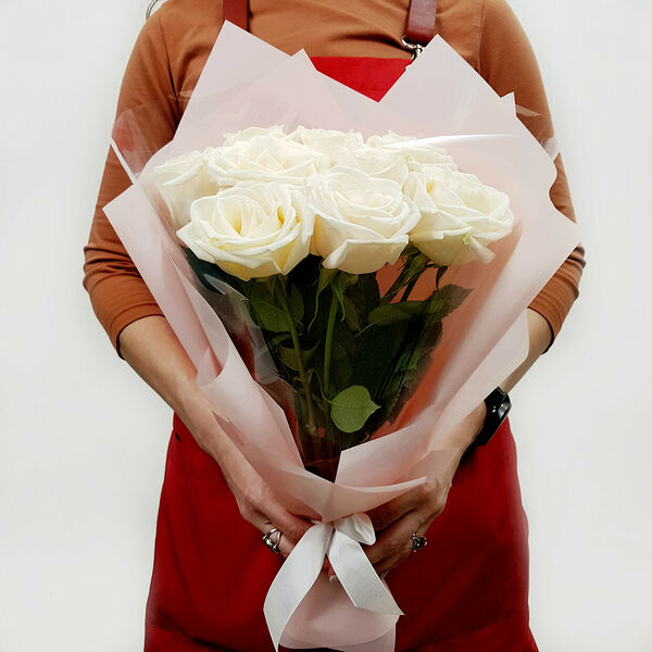 Букет белых роз №1