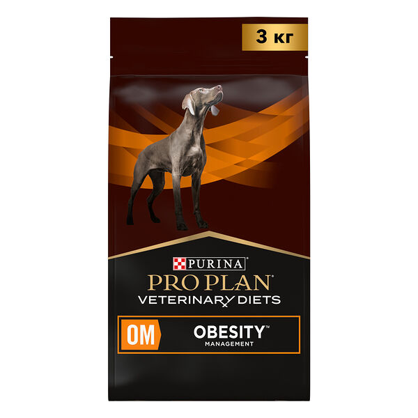 Сухой корм для собак диетический PRO PLAN® VETERINARY DIETS OM Obesity Management для снижения избыточной массы тела, 3 кг