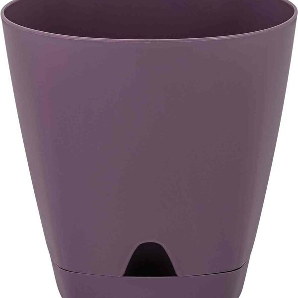 Горшок для цветов с подставкой InGreen Amsterdam цвет: морозная слива 0.65л