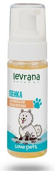 Levrana Love pets Пенка для мытья лап после прогулки
