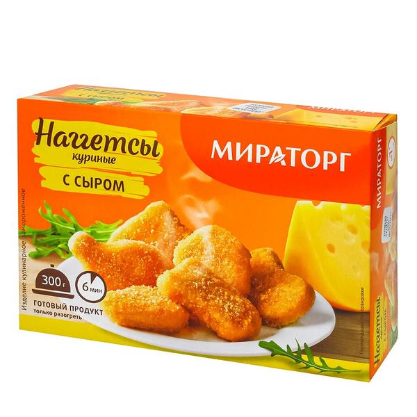 Наггетсы куриные Мираторг с сыром замороженные