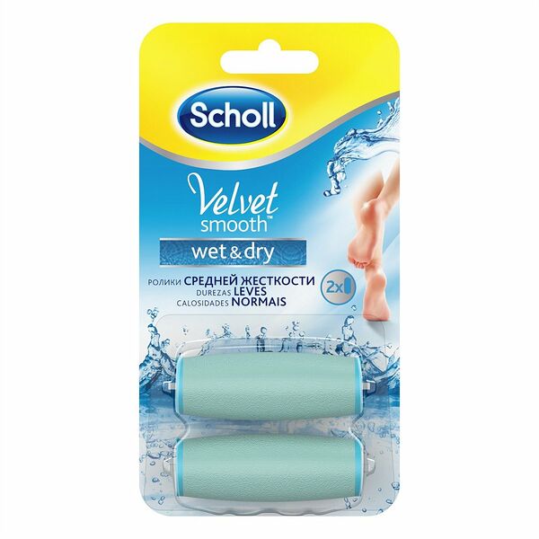 Сменные ролики Scholl Velvet Smooth средней жесткости 2 шт