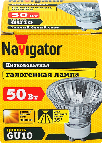 

Лампа галогенная NAVIGATOR JCDRC 50W, GU10, 230V