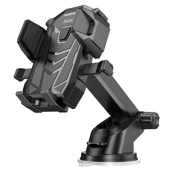 Автодержатель Hoco DCA17 на присоске зажим телескоп чёрный