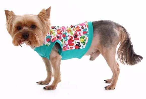 Футболка для собак Слоники XL голубой (унисекс)