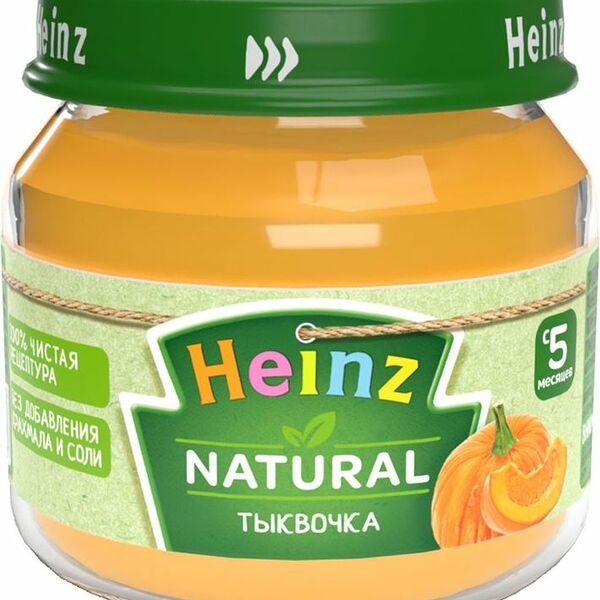 Пюре овощное HEINZ Natural Тыквочка, с 5 месяцев