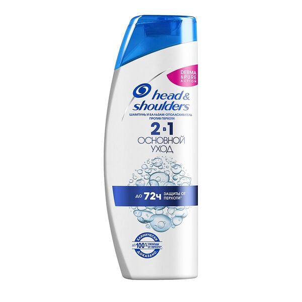Шампунь и бальзам-ополаскиватель против перхоти 2 в 1 Head & Shoulders Основной уход, 400мл