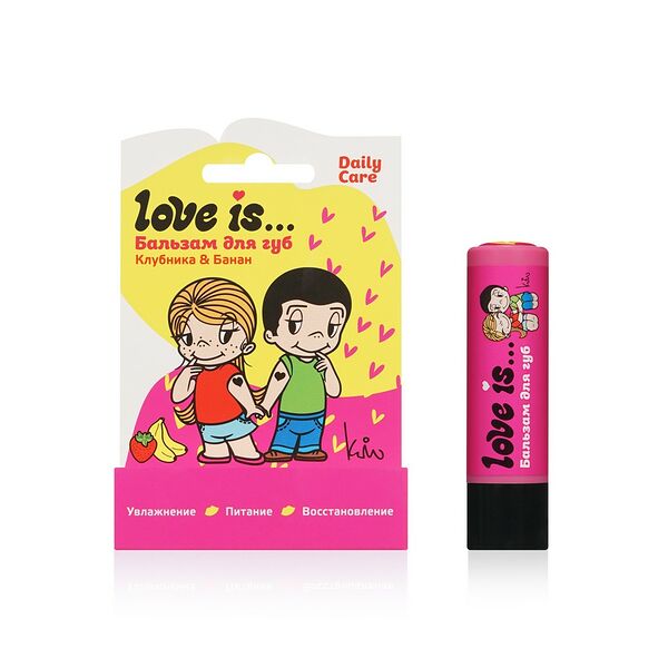 Бальзам для губ Love is...Клубника & банан  4.2г