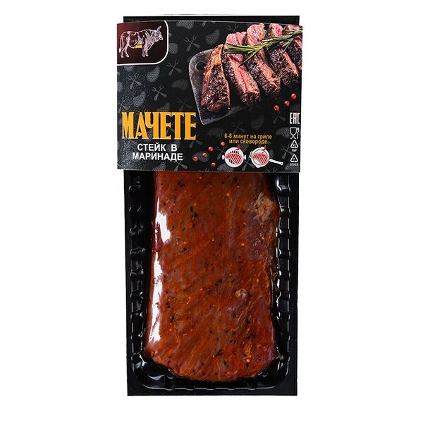 Стейк Мачете из говядины в маринаде Алабама Открытый огонь, 200 г