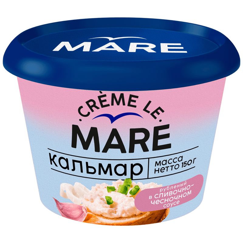 

Кальмар рубленый Creme Le Mare в сливочно-чесночном соусе 150 г