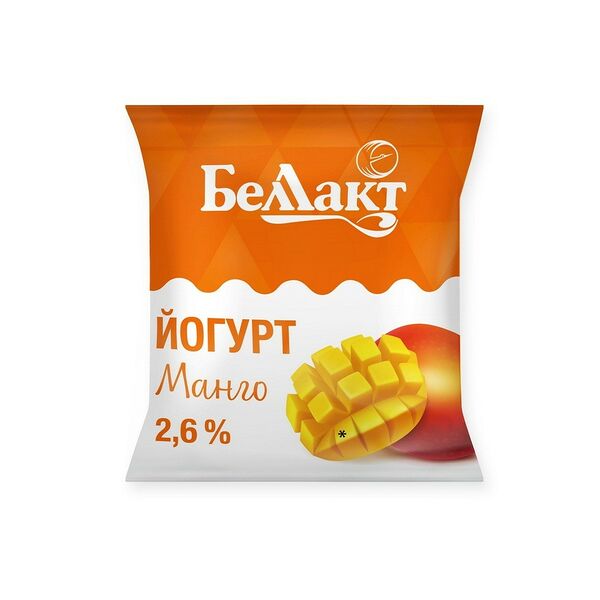 Йогурт сладкий с аром манго 2,6% 400г Беллакт