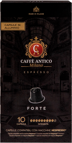 Кофе молотый в капсулах CAFFE ANTICO Alu Forte, 10кап
