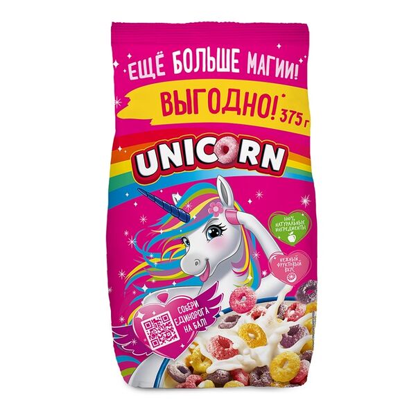 Готовый завтрак Kellogg's Unicorn Радужные колечки