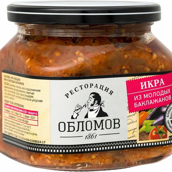 Икра Ресторация Обломов баклажанная, 420г