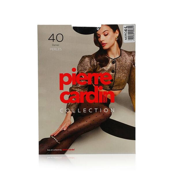 Колготки женские Pierre Cardin Perles эластичные в горох nero 4, 40 den