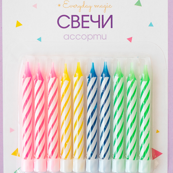 Свечи для торта Happy Birthday 6.5 см
