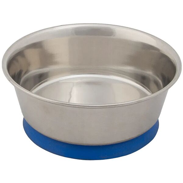 Миска металлическая с прорезиненным дном на присоске, D=13см