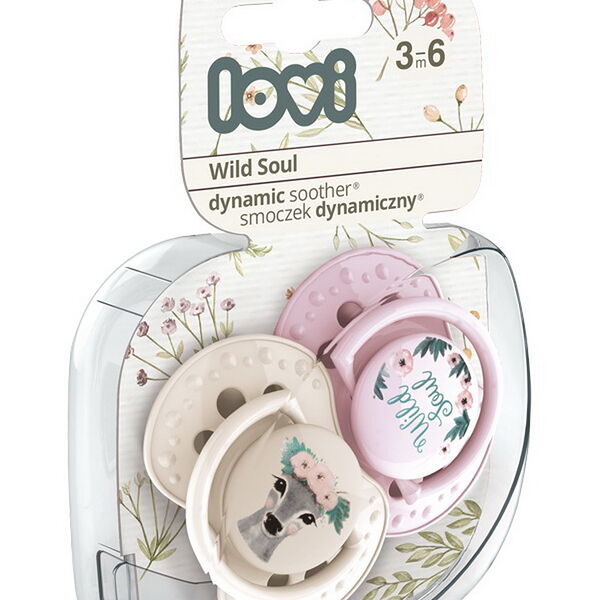 Пустышка силиконовая динамическая Wild Soul 2шт 3-6мес арт 22/883boy