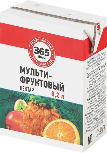 

Нектар 365 дней Мультифрукт 0,2 л