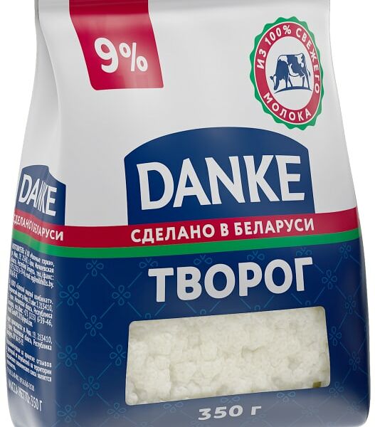 Творог Danke рассыпчатый 9% 350г