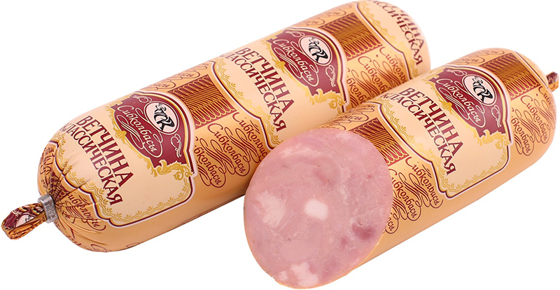 

Ветчина Сибирские колбасы Классическая куриная вареная 500 г