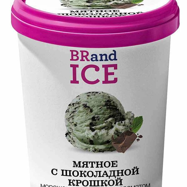 Мороженое BRand ICE Мятное с шоколадной крошкой