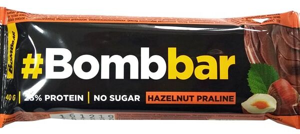 Батончик Bombbar глазированный Фундучное пралине 40г