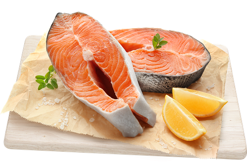 Лосось атлантический стейк мороженый ЛЕНТА FRESH до 900г