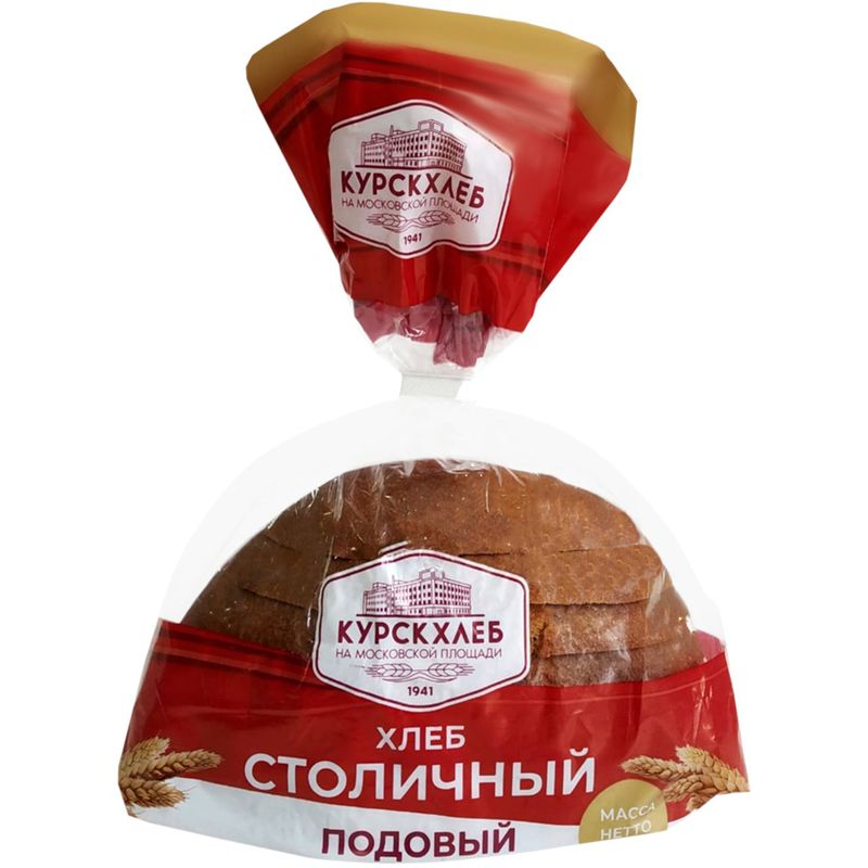 

Хлеб Курскхлеб Столичный подовый ржано-пшеничный в нарезке 350 г