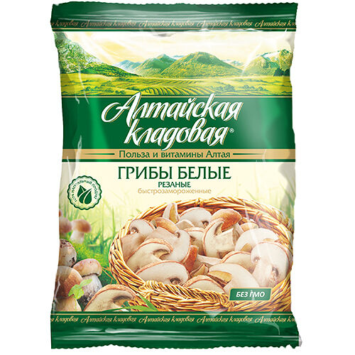 Грибы белые Алтайская кладовая резаные быстрозамороженные