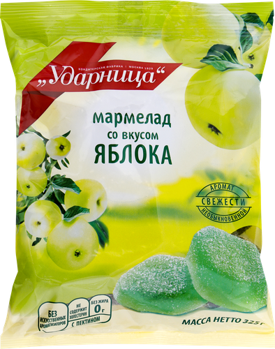 

Мармелад Ударница со вкусом яблока 325 г