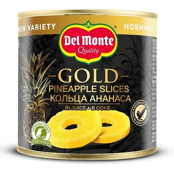 Ананасы Del Monte Gold кольца в соке 