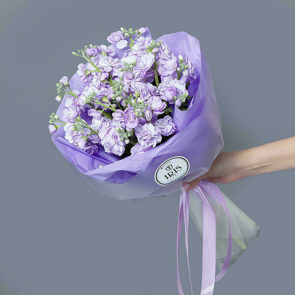 Монобукет Маттиола лавандовая 5 шт