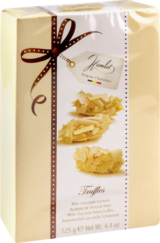 

Конфеты HAMLET Трюфели из белого шоколада, обсыпанные шоколадной стружкой