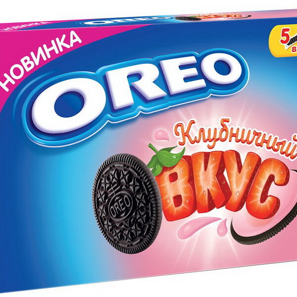 Печенье OREO с какао и крем нач клубника 228г