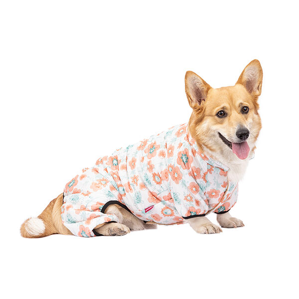 Комбинезон для собак с цветами 2XL бежевый (девочка)