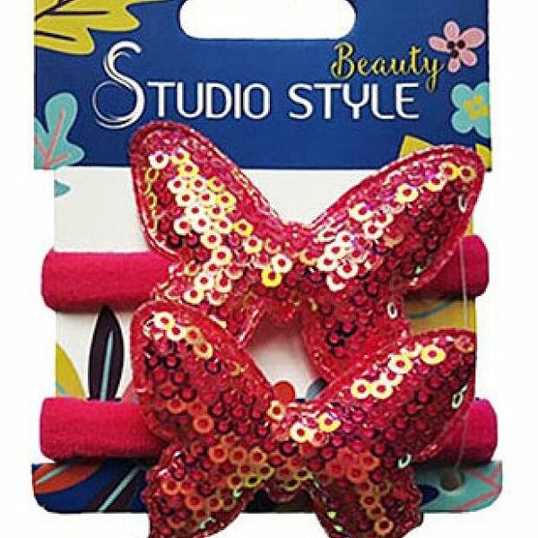 Набор ярких резинок для волос Studio Style бабочки, 2 шт