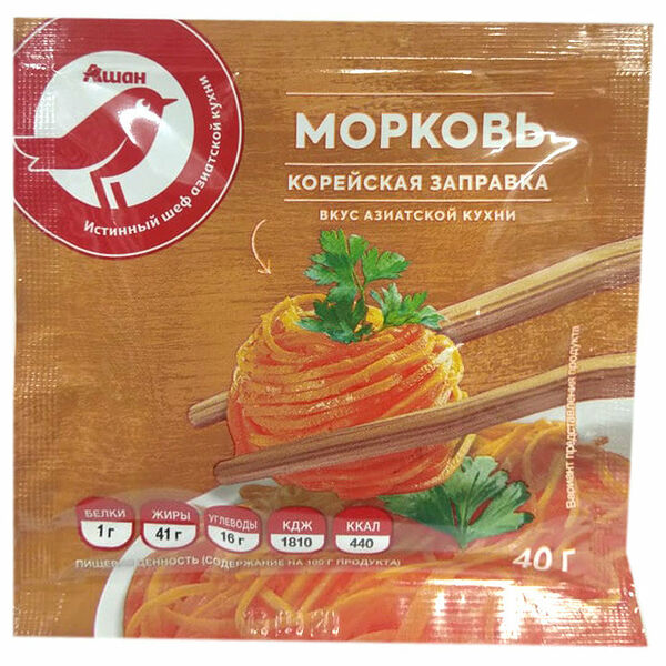 Заправка для салата АШАН Красная птица морковь по-корейски