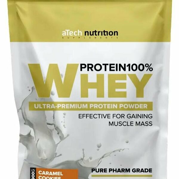 Протеин aTech Whey Protein 100% печенье-карамель