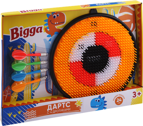 

Набор игровой BIGGA Дартс 24см, с 4 дротиками, в ассорт.